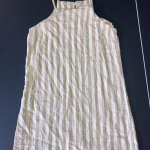 Old Navy striped linen-blend dress